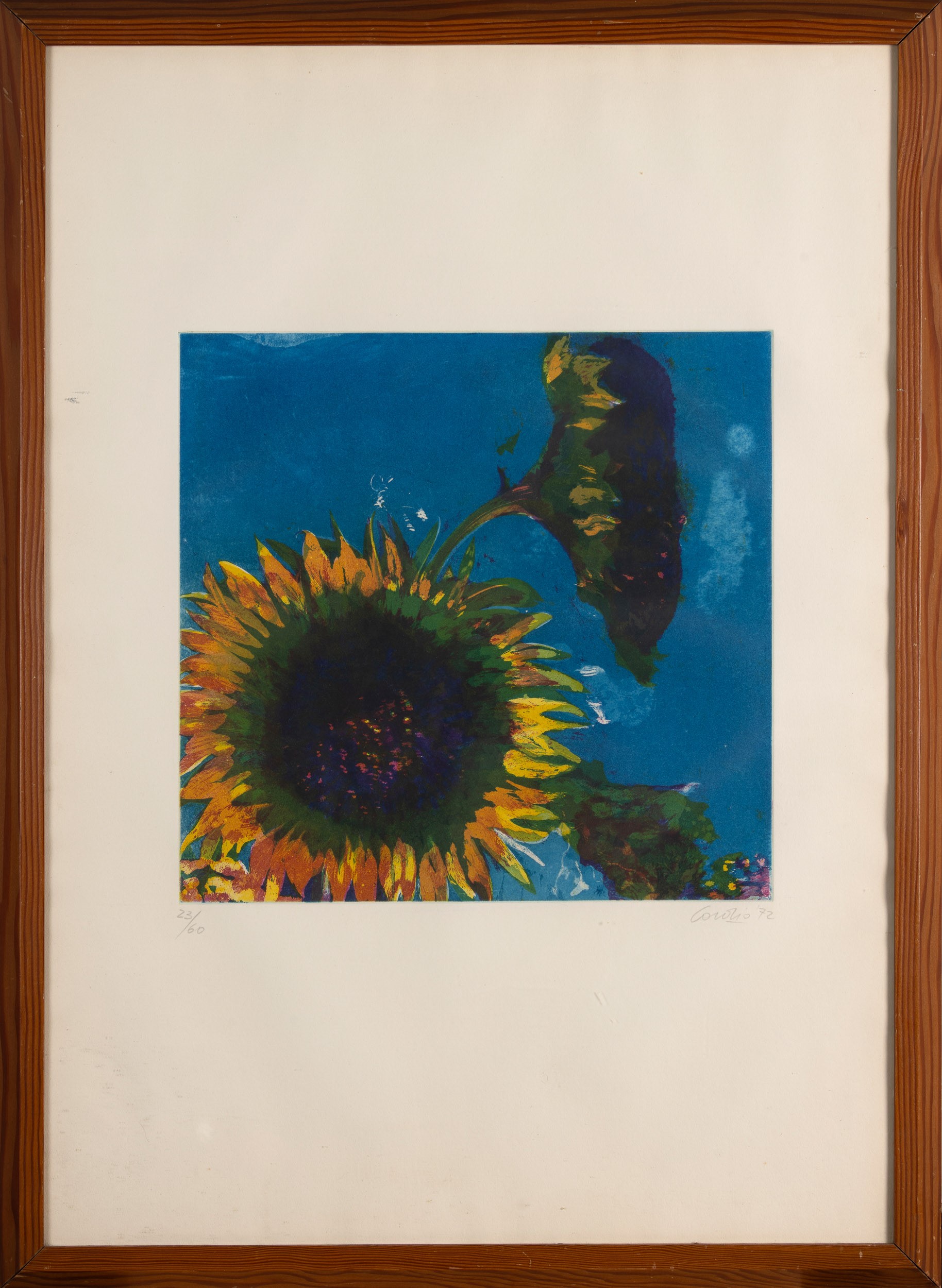 Nino Cordio - Girasole (acquafinta), 1972