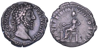 Commodo, Denario, Roma, anni 187-188