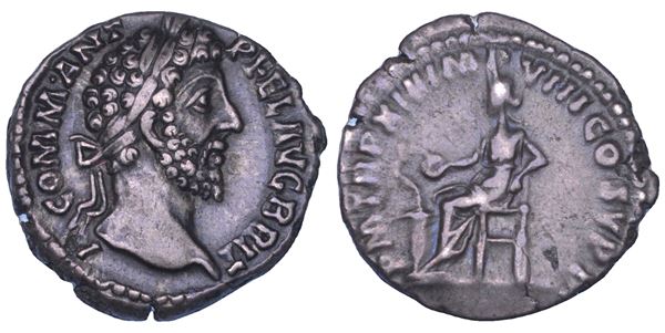 COMMODO, 177-192. Denario. Roma, anni 187-188.