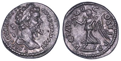 Settimio Severo, Denario della Laodicea ad Mare, anno 198 d.C.