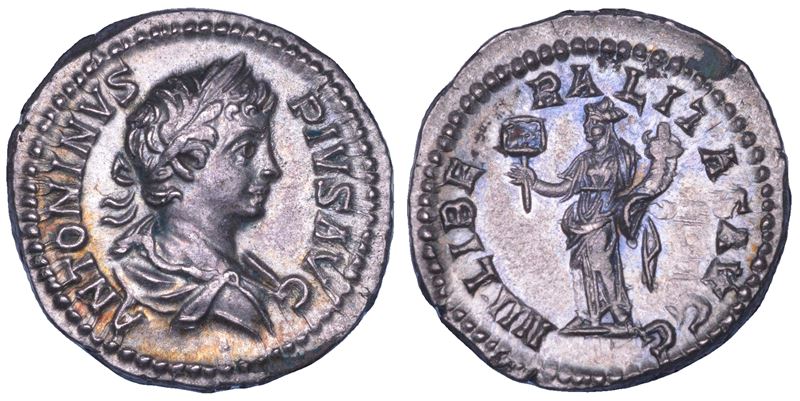 CARACALLA, 198-217. Denario. Roma, anni 201-206.  - Auction Numismatics - Cambi Casa d'Aste