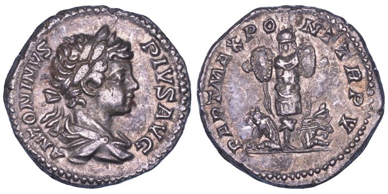 CARACALLA, 198-217. Denario. Laodicea ad Mare (?), anno 201.  - Asta Numismatica - Cambi Casa d'Aste