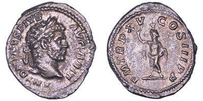 Caracalla, Denario, Roma, anno 212 d.C.