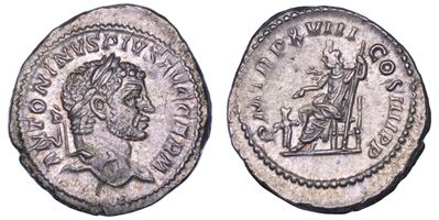 CARACALLA, Denario, Roma, 215 d.C.