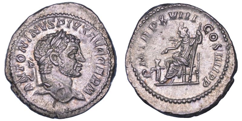 CARACALLA, 198-217. Denario. Roma, anno 215.  - Asta Numismatica - Cambi Casa d'Aste
