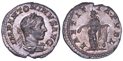 Eliogabalo, Denario (219 d.C.)