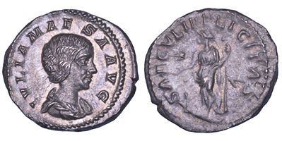 IVLIA MAESA, Denario con busto e Felicitas