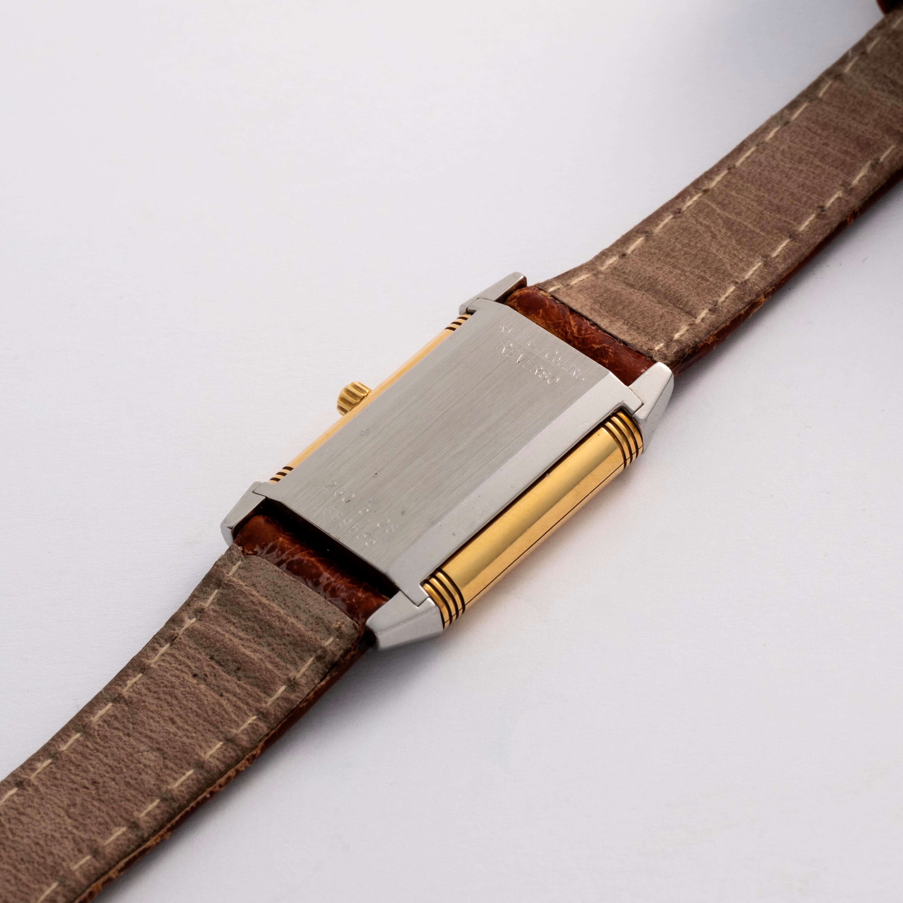 Jaeger-lecoultre - Reverso Classique Lady ref. 260.5.08, orologio reversibile in acciaio e oro gi...