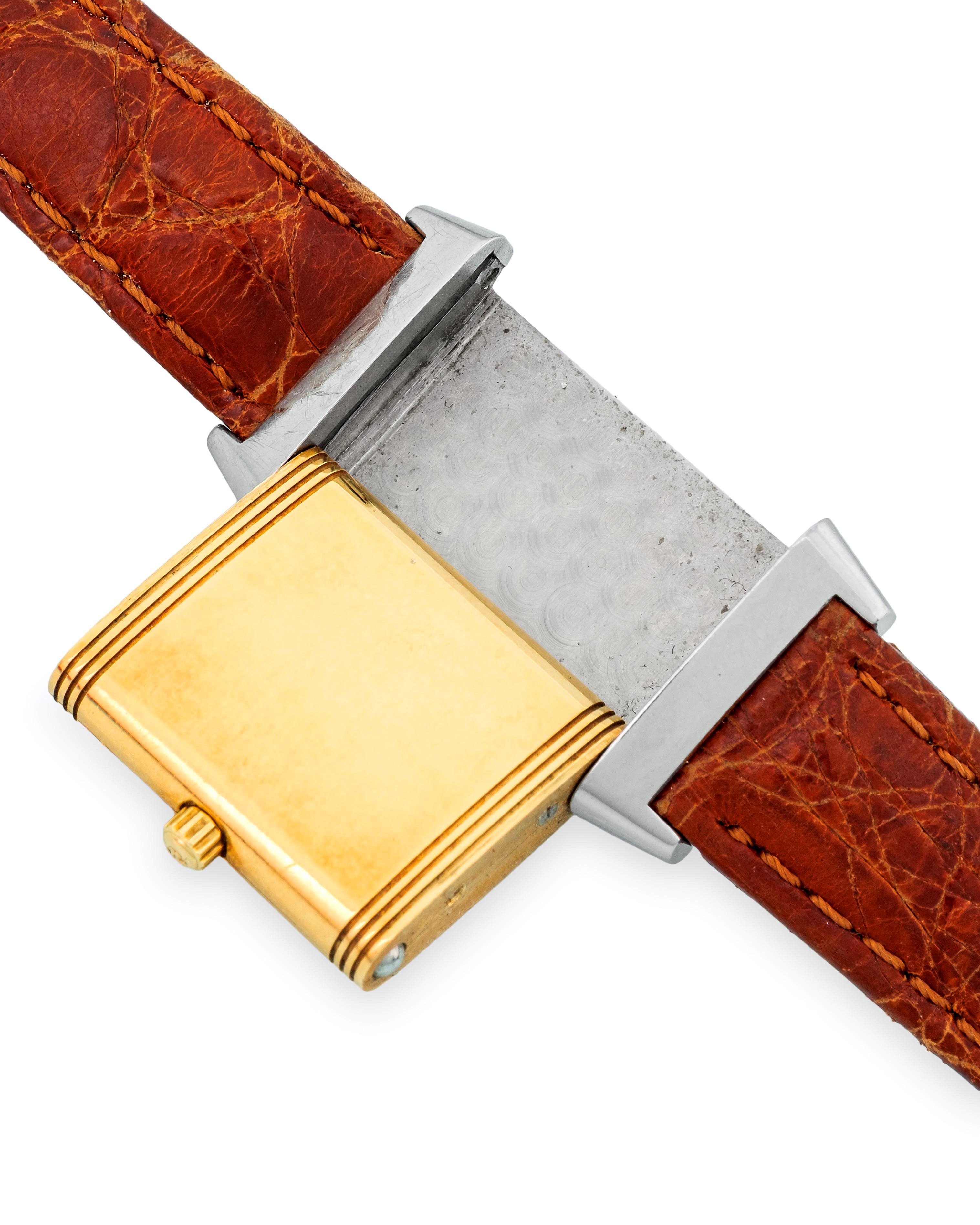 Jaeger-lecoultre - Reverso Classique Lady ref. 260.5.08, orologio reversibile in acciaio e oro gi...
