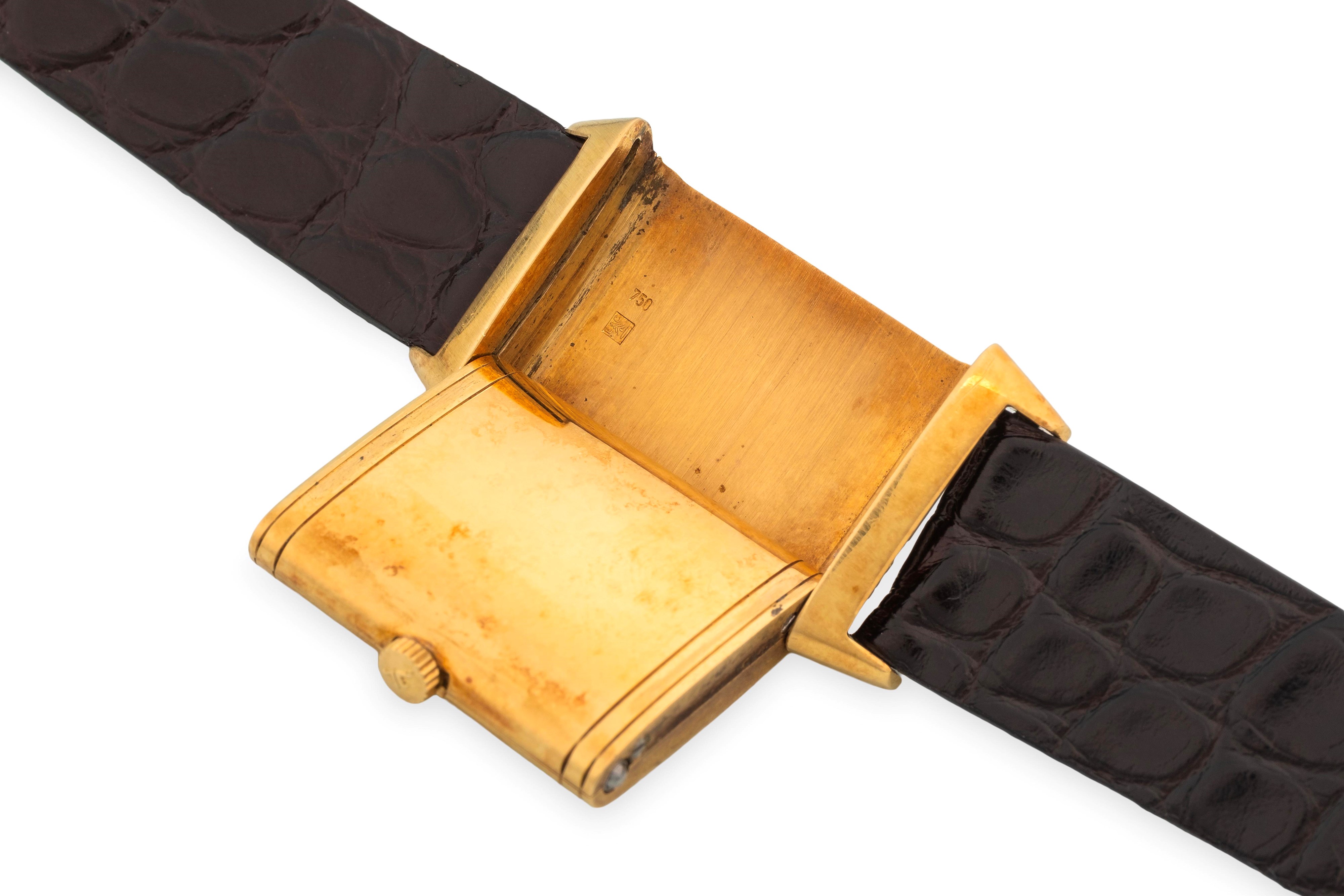 Jaeger-lecoultre - Reverso Classique in oro giallo 18k con quadrante argenté bitonale, carica man...