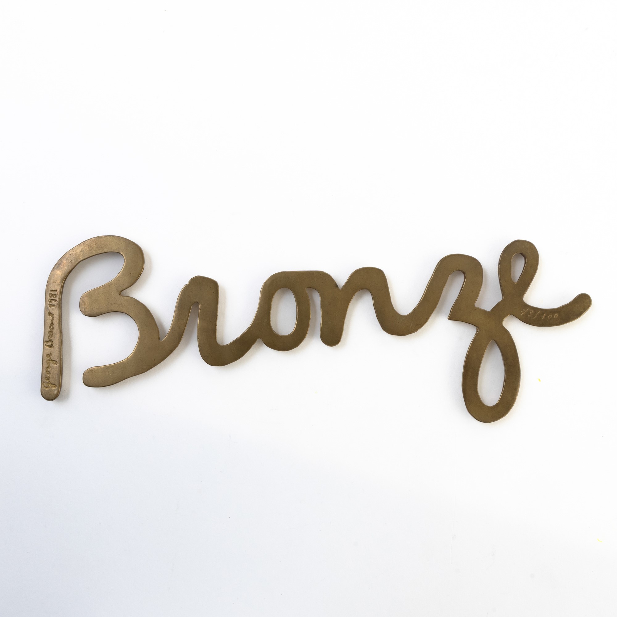 George Brecht - Bronze, scultura in bronzo dorato