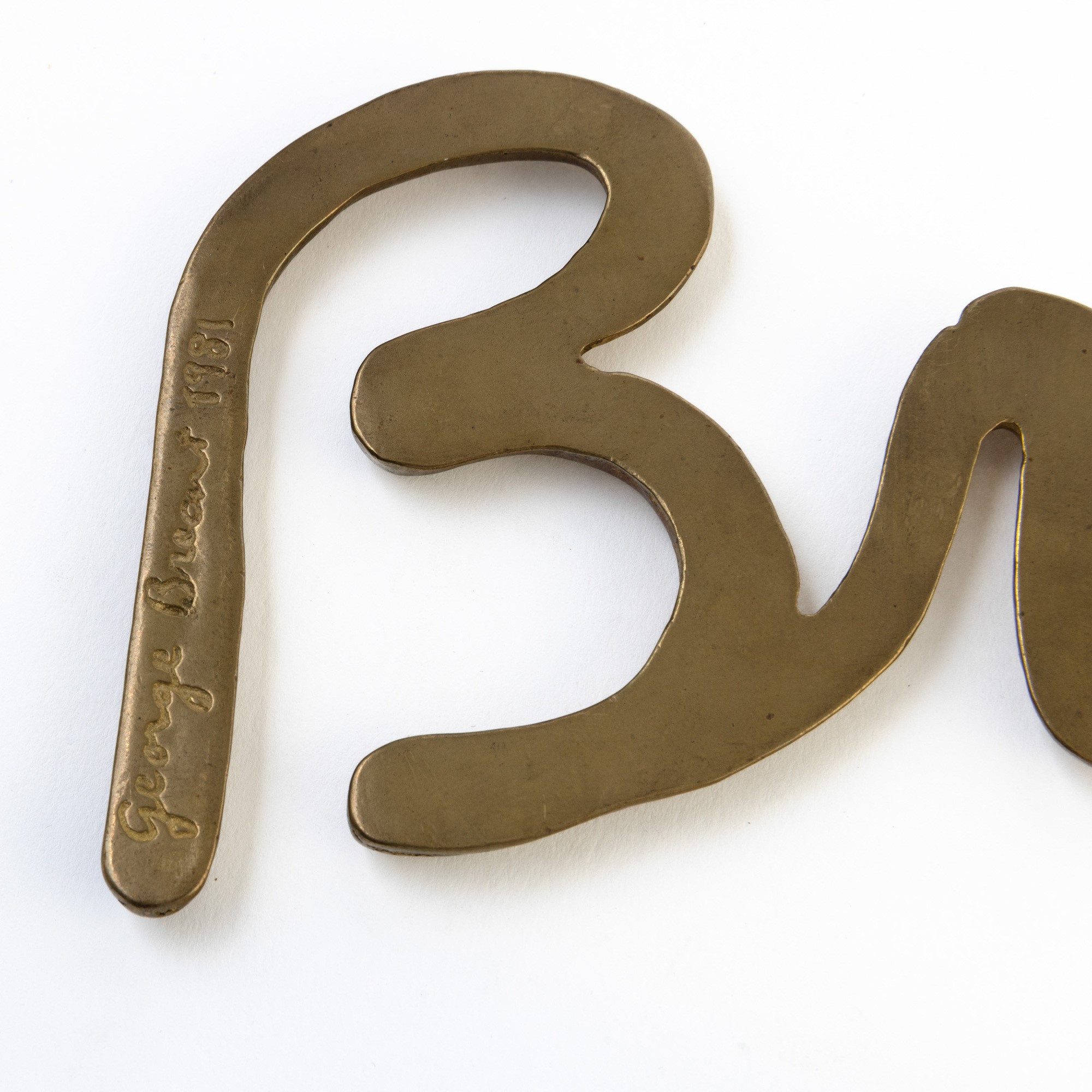 George Brecht - Bronze, scultura in bronzo dorato