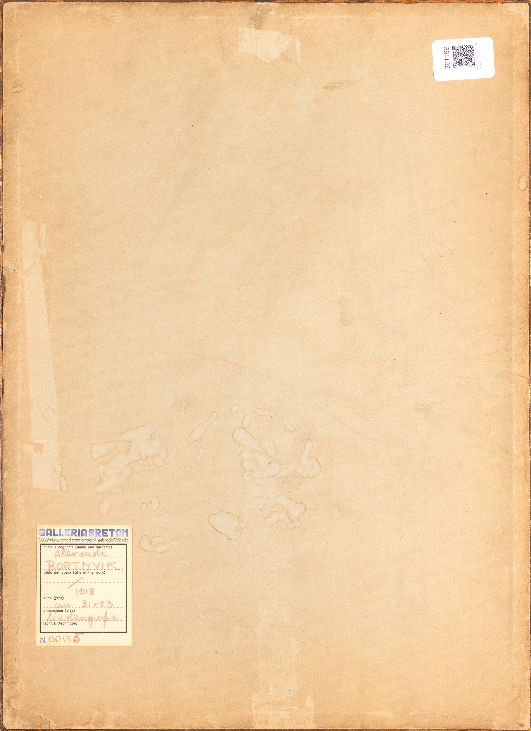 Sándor Bortnyik - Senza titolo, linoleografia 1918