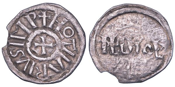 MILANO. LOTARIO I, Imperatore e re d'Italia, 840-855. Denaro.