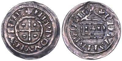 LUDOVICO II, Denaro piano, 844-875