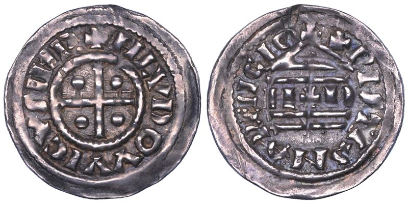 MILANO. LUDOVICO II, Imperatore e re d'Italia, 844-875. Denaro piano.  - Auction Numismatics - Cambi Casa d'Aste