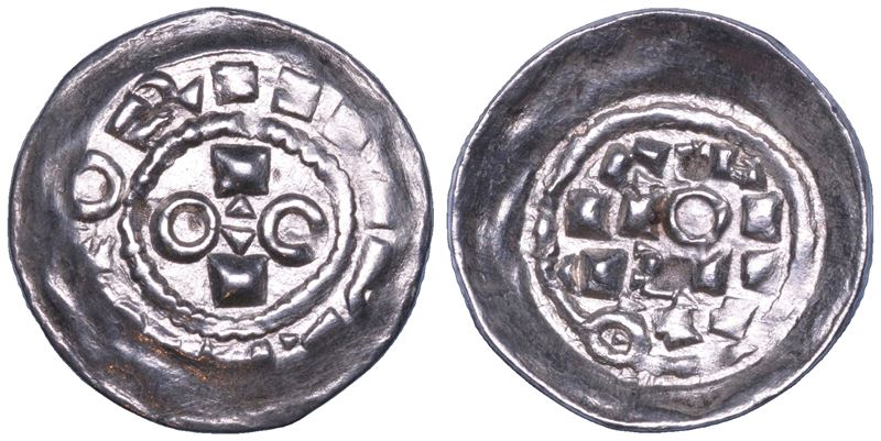 MILANO. OTTONE III DI SASSONIA, Imperatore e re d'Italia,  983-1002. Denaro scodellato.  - Auction Numismatics - Cambi Casa d'Aste