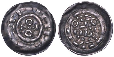 Ottone I e Ottone II di Sassonia, Denaro scodellato, 962-973