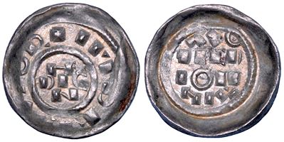 ENRICO II DI SASSONIA, Denaro scodellato, 1004-1024