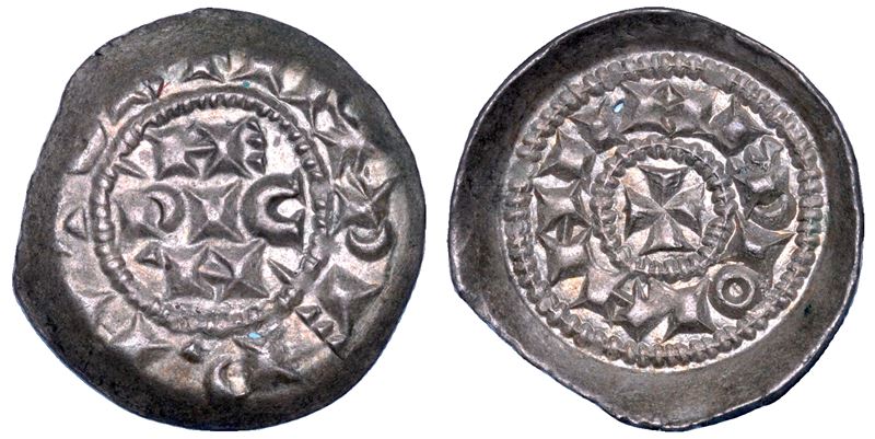 MILANO. ETA' COMUNALE, A NOME DI ENRICO IMPERATORE, XII-XIII SEC. Denaro terzolo scodellato.  - Auction Numismatics - Cambi Casa d'Aste