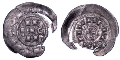 Imperatore Enrico III, Terzolo o obolo, Milano, XII–XIII secolo