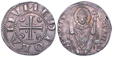 Moneta di Milano, Ambrosino d'argento (V tipo), metà XIII - inizio XIV secolo