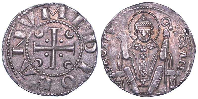 MILANO. ETA' COMUNALE, MONETE SENZA IL NOME DELL’IMPERATORE, metà XIII - inizio XIV sec. Ambrosino d’argento (V tipo).  - Auction Numismatics - Cambi Casa d'Aste