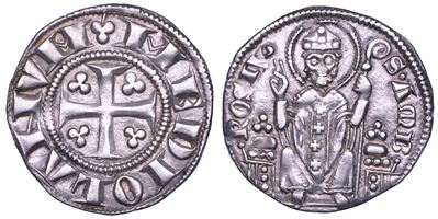 Monete senza il nome dell’imperatore, metà XIII - inizio XIV sec., Ambrosino piccolo d’argento, M...