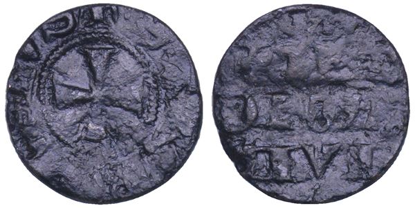 MILANO. ETA' COMUNALE, MONETE SENZA IL NOME DELL’IMPERATORE, metà XIII - inizio XIV sec. Denaro imperiale.