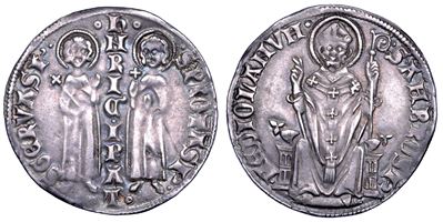Enrico VII di Lussemburgo, Grosso da due soldi (Milano), 1312-1313