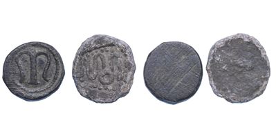 Luchino e Giovanni Visconti, Lotto di due monete, 1339-1354
