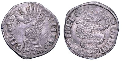 Bernabò Visconti, Pegione con Drago e Fanciullo, 1354-1385