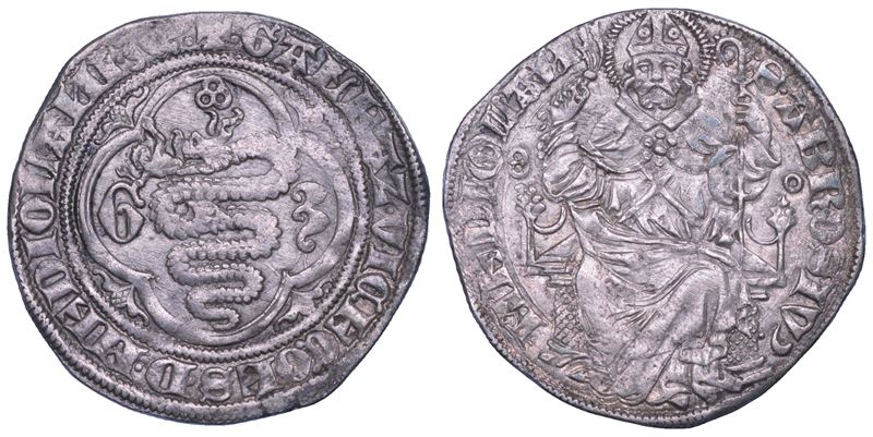 MILANO. GIAN GALEAZZO VISCONTI Secondo periodo, Duca di Milano, 1395-1402. Grosso o pegione.  - Asta Numismatica - Cambi Casa d'Aste