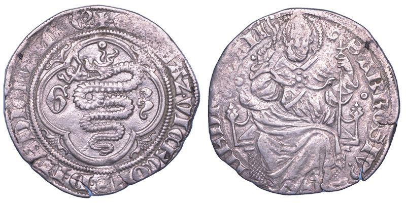 MILANO. GIAN GALEAZZO VISCONTI Secondo periodo, Duca di Milano, 1395-1402. Grosso o pegione.  - Asta Numismatica - Cambi Casa d'Aste