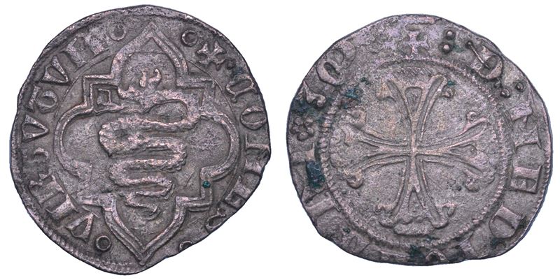 MILANO. GIAN GALEAZZO VISCONTI Secondo periodo, Duca di Milano, 1395-1402. Soldo.  - Asta Numismatica - Cambi Casa d'Aste