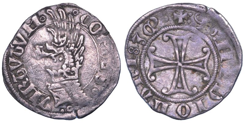 MILANO. GIAN GALEAZZO VISCONTI Secondo periodo, Duca di Milano, 1395-1402. Sesino (o mezzo soldo).  - Asta Numismatica - Cambi Casa d'Aste