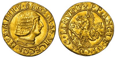 Galeazzo Maria Sforza, Ducato, 1466-1476, Oro