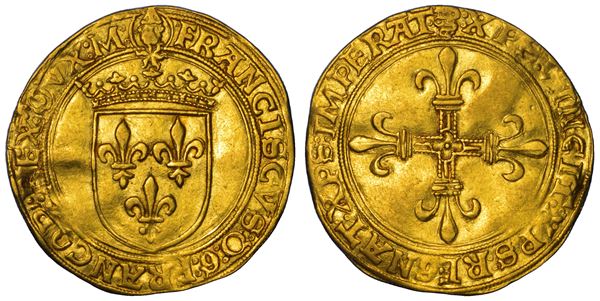 MILANO. FRANCESCO I D'ANGOULEME, 1515-1521. Scudo d'oro del sole.
