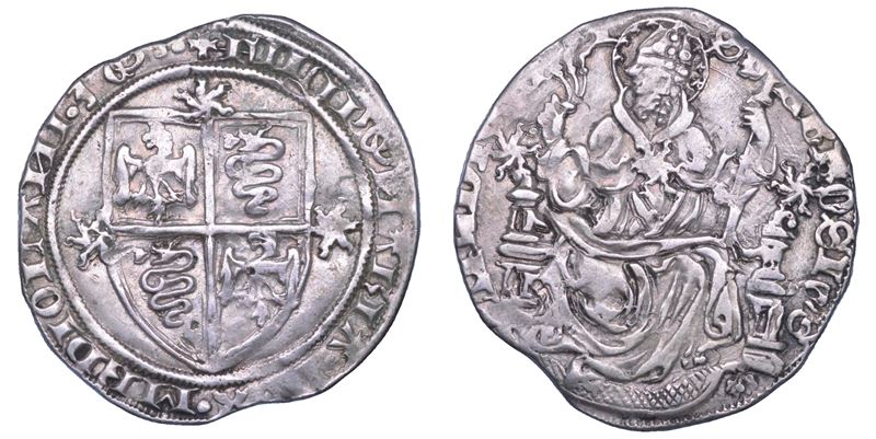 MILANO. FILIPPO MARIA VISCONTI, 1412-1447. Grosso da 3 soldi.  - Asta Numismatica - Cambi Casa d'Aste