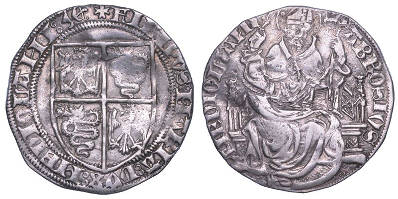 MILANO. FILIPPO MARIA VISCONTI, 1412-1447. Grosso da 2 soldi.  - Auction Numismatics - Cambi Casa d'Aste
