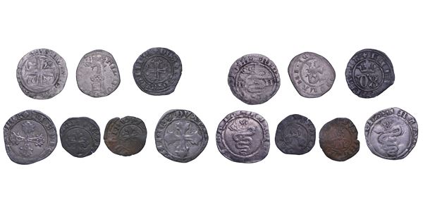 MILANO. Lotto di sette monete.