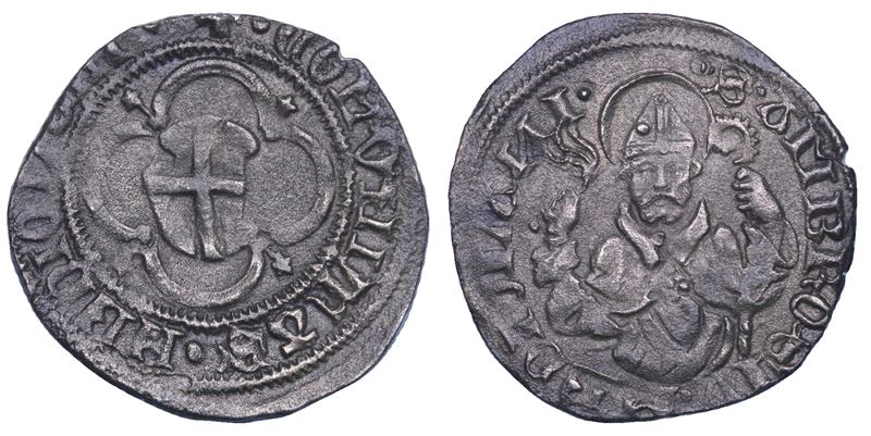 MILANO. REPUBBLICA AMBROSIANA (o SECONDA REPUBBLICA), 1447-1450. Sesino.  - Asta Numismatica - Cambi Casa d'Aste