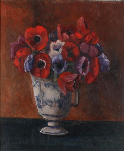 Vaso di fiori, 1894-1985, cm 42x50