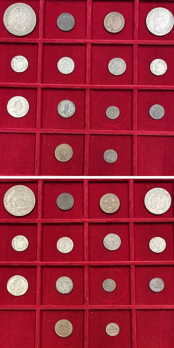 MILANO. MARIA TERESA D'ASBURGO, 1740-1780. Lotto di quattordici monete.