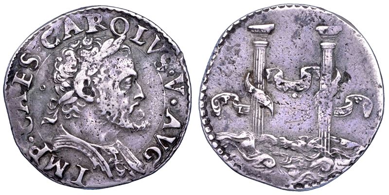 MILANO. CARLO V D'ASBURGO, 1535-1556. Quarto di Scudo d'argento s.d.  - Asta Numismatica - Cambi Casa d'Aste