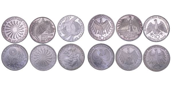 GERMANIA. Lotto di sei monete.
