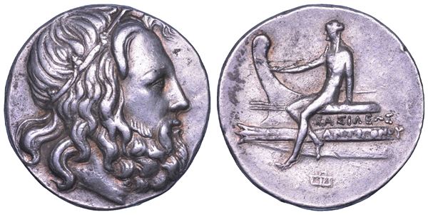REGNO DI MACEDONIA. ANTIGONO III DOSONE, 229-221 a.C. Tetradracma, 227-225 a.C. Anfipoli.