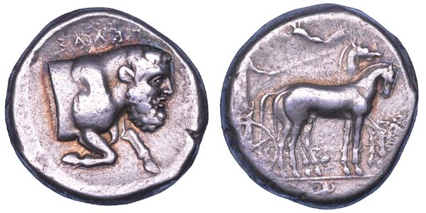 SICILIA - GELA Tetradracma, 420-410 a.C.