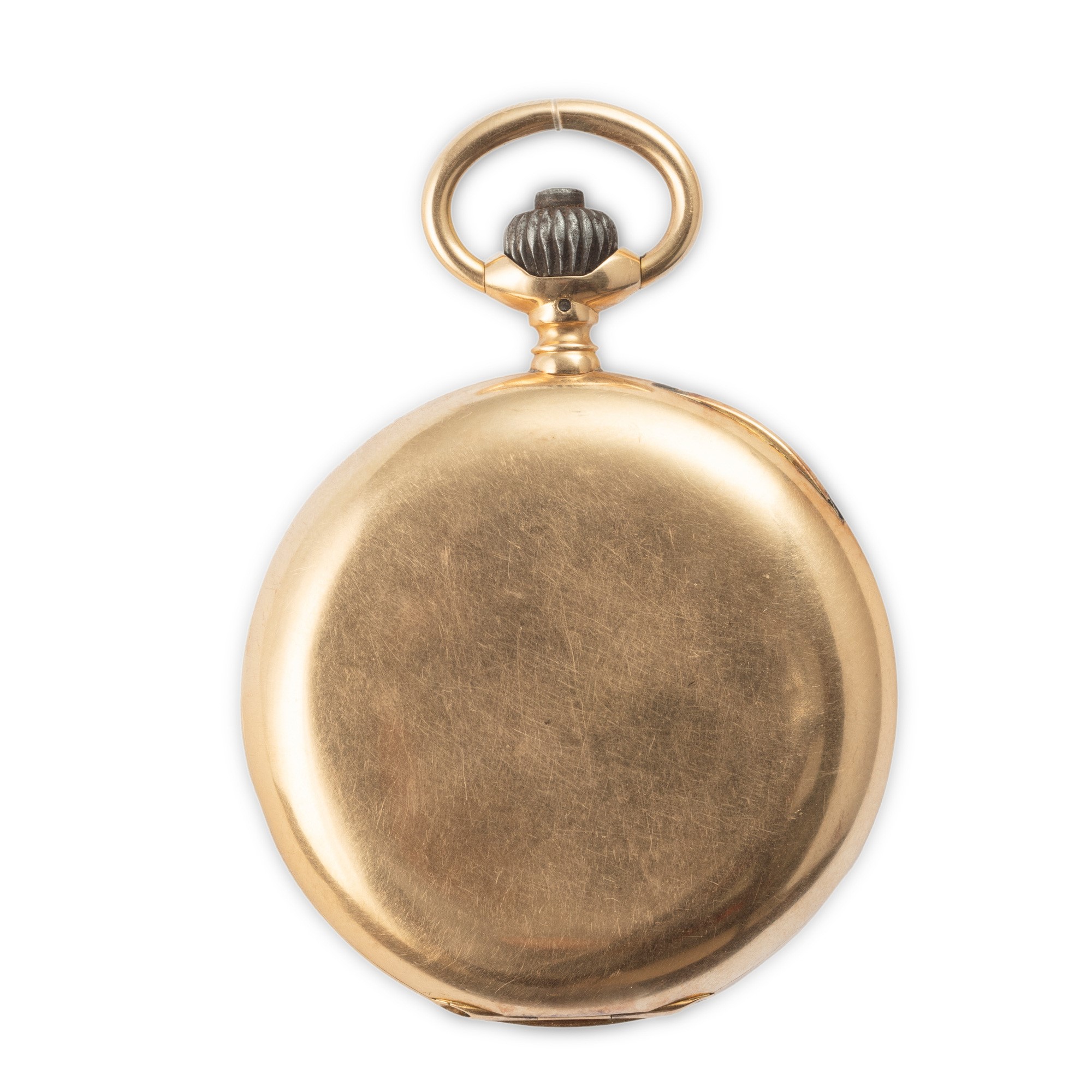 International Watch & Co. - Savonetta in oro giallo 18k con quadrante in smalto bianco e numeri r...