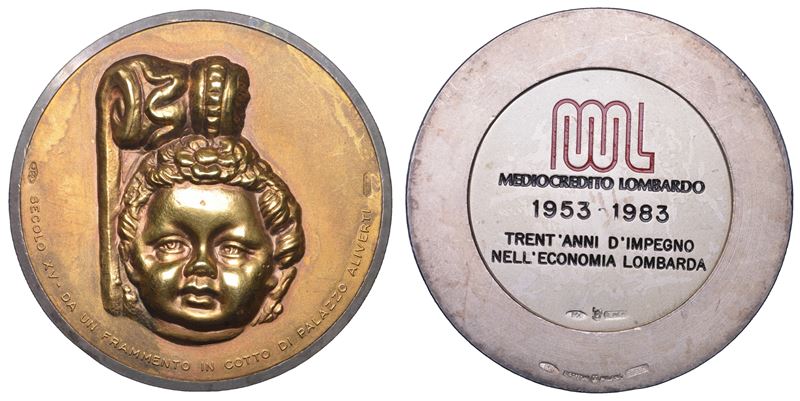 ITALIA. Medaglia mediocredito lombardo. Medaglia in argento. Trentennale della fondazione, 1983.  - Asta Numismatica Light - Cambi Casa d'Aste